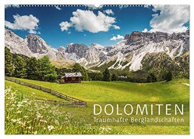 Dolomiten - Traumhafte Berglandschaften (Wandkalender 2026 DIN A2 quer), CALVENDO Monatskalender: Natur pur in den Dolomiten! Eine idyllische Landschaft aus Bergen und Seen lädt zum Wandern ein.