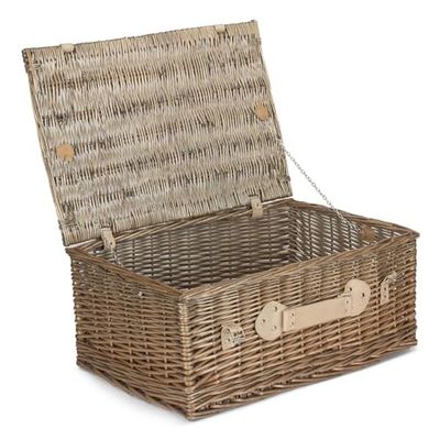 Red Hamper 56cm Antique Wash Picnic Wicker Basket