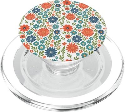 Patrón de flores coloridas PopSockets PopGrip para MagSafe