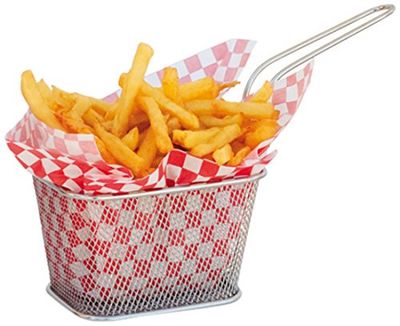 Garcia de Pou Square mini Fryers in scatola, 10 x 10 x 7.5 cm, in acciaio INOX, argento, 30 x 30 x 30 cm