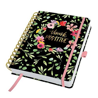 SIGEL JP200 Jolie Daily diary undated - Flower Love - 120 g/m² - 16,8 x 21,5 cm - hardcover - 240 pages - Black, Green, Pink