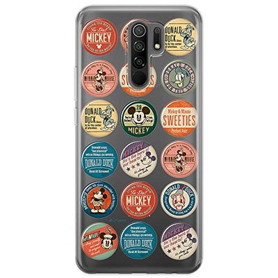 ERT GROUP mobiltelefonfodral för Xiaomi REDMI 9 originalt och officiellt licensierat Disney mönster Mickey & Friends 003 optimalt anpassad till formen på mobiltelefonen, gedeeltelijk transparant