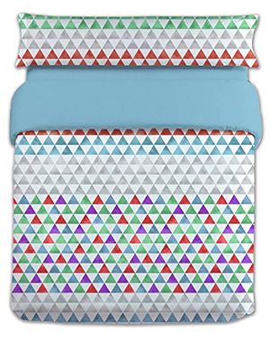 Happy Home Bolonia beddengoed voor 135 cm brede bedden, polyester, blauw, 30,0 x 23,0 x 5 cm