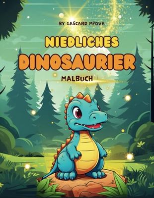 Niedliches Dinosaurier: Malbuch