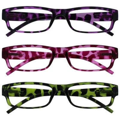 La Société Lunettes De Lecture Pourpre Rose Vert Léger Confortable Lecteurs Valeur Pack 3 Hommes Femmes RRR32-546 +3,50