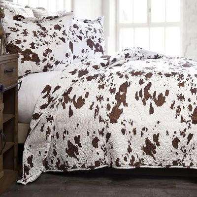 CARSTENS, INC. Set di biancheria da letto Western Aztec Country, in microfibra sudoccidentale, stampa mucca, Wrangler Western vacchetta, Twin