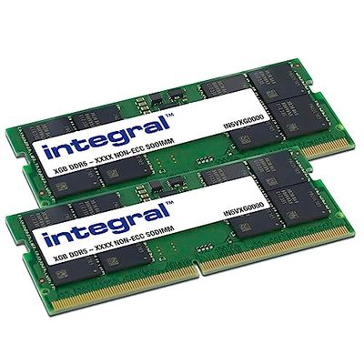 Integral 32 GB (2 x 16 GB) DDR5 RAM 4800MT/s SODIMM laptop/notebook/MacBook PC5-38400 Memory | DDR5 RAM 32 GB | DDR 5 | 32 GB RAM | DDR 5 32GB | DDR5 32GB | werkgeheugen DDR5