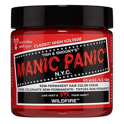Manic Panic Wildfire Classic Creme, Vegan, Cruelty Free, Red Semi Permanent Hair Dye 118 ml