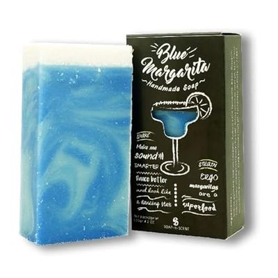 Mydło koktajlowe Blue Margarita – ręcznie robione – lato, słońce, sos, naturalne mydło musujące – wegańskie