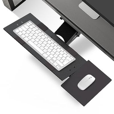 Oburen ergonomisk tangentbordsbricka under skrivbordet med musmatta (KT1-b)
