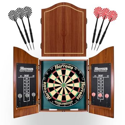 Harrows pro's Choice dartkit med 45 cm mål med skåp och 6 dart