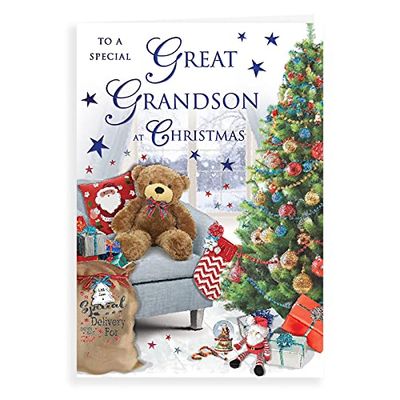 Traditionele Kerstkaart Grote Kleinzoon - 9 x 6" - Regal Publishing