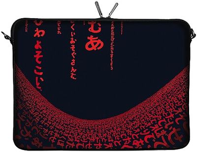 DIGITTRADE LS109-15 Red Matrix Designer Notebook Sleeve Housse Pour Ordinateur Portable 15,4" jusqu'à 15,6" (39,1 - 39,6 cm) Large Néoprène Pochette Sacoche
