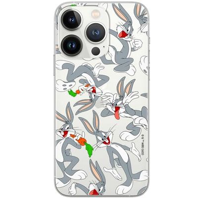 ERT GROUP mobiltelefonfodral för Iphone 13 PRO originalt och officiellt licensierat Looney Tunes mönster Bugs 013 optimalt anpassad till formen på mobiltelefonen, gedeeltelijk transparant