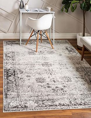 Unique Loom 3134029 Sófia coleção de 9 pés (9 'x) tradicional oriental área vintage Rug, 9 x 12, cinzento