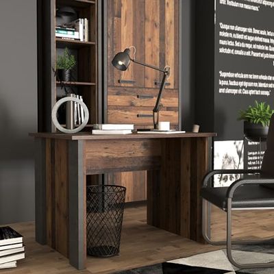 Forte Clif, houtmateriaal, Old Wood Vintage/betonlook grijs, B x H x D, 5 x 70 cm bureau, 103 x 73,5 x 70 cm