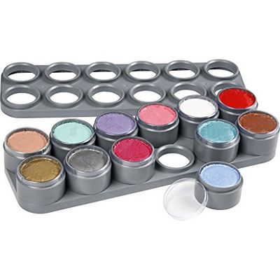 Paleta de pintura facial a base de agua, colores variados, colores de princesa, 12 x 15 ml