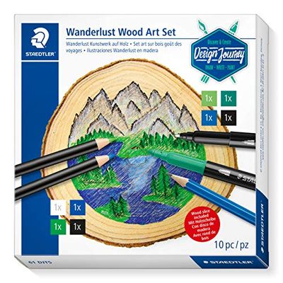 Staedtler 61 Djt5 design Journey Wanderlust ensemble D'Art en Bois