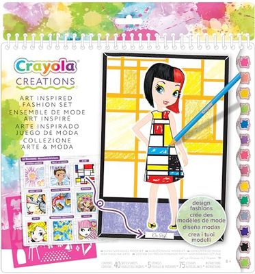 CRAYOLA Creations - Album para Colorear Arte Y Moda, Actividad Creativa y Regalo para Niñas, a Partir de 8 años, 26200