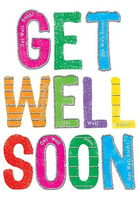 Occasion Card Get Well - 7 x 5 inch - Piccadilly Greetings