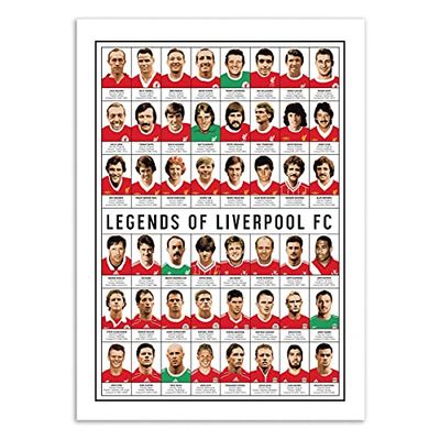 WALL EDITIONS Art Poster Legends of Liverpool FC Olivier Bourdereau - Formato: 50 x 70 cm