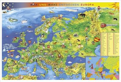 Kindereuropakarte: Wandkarte/Poster NEUE AUFLAGE