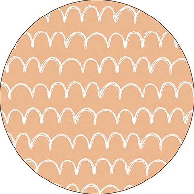 Bonateks, Round Digital Printed Mouse Pad, Non-Slip Base, for Office and Home, Diameter:22cm