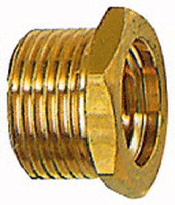 RIEGLER 100918-251.05 reducerande nippel, kort utförande, G 1 AG, G 3/4 IG, SW 36, MS, 1 st