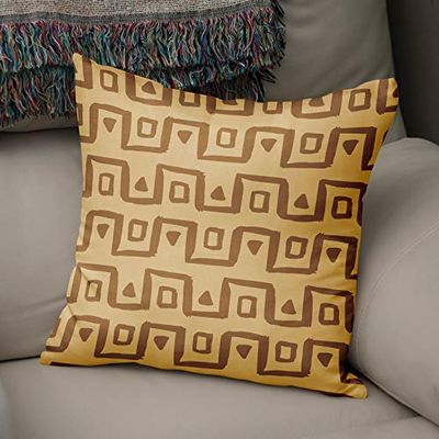 BonaMaison Fundas para Cojínes, Tonos Marrones Funda de Almohada Silla Oficina Cama Decorativa Moderna Decoración del Hogar Habitación, 43x43 Cm - Diseñado y Fabricado en Turquía