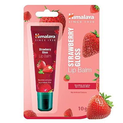 Himalaya Balsamo per labbra alla fragola lucido tubo lucido lucido per delicata sfumatura fragola 10g