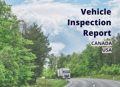 Driver's Vehicle Inspection Report | Canada | USA | 31 Page Book Format 6" x 8.25": Ideal for logging daily vehicle inspection reports
