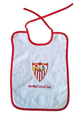 SFC SEVILLA FUTBOL CLUB 06BAB06-00 Babero, Unisex bebé, Blanco/Rojo, Talla Única