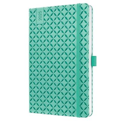 SIGEL J5127 Jolie Weekly Planner 2025, hardcover, 13,5 x 20,3 cm, 174 Pages, Mint Green