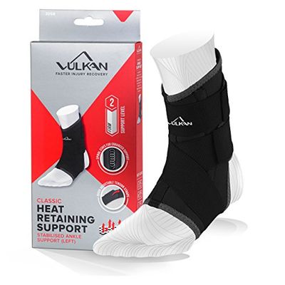 Vulkan Classic Left Ankle Brace, Medium, Ankle Support for Rolled Ankles, Sprains, and Strains, Compression Sleeve for Athletes and Exercising, Stabiliser for Achilles Injuries and Plantar Fasciitis