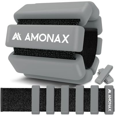 Amonax Verstelbare Enkel- En Polsgewichten, Fitness-Beengewichten Voor Dames En Heren, 0,5 KG/1 KG Paar Voor Krachttraining, Pilatesgewichten, Hardlopen, Zwemgewichten Voor Yoga