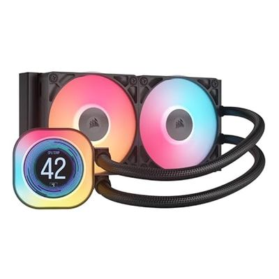 Vloeistofkoeling: 240 mm AIO-systeem, LCD met RGB-achtergrondverlichting, gemaakt van duurzame materialen, ideaal voor efficiënte koeling* *