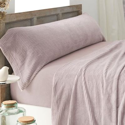 Burrito Blanco | Sábanas de Coralina | Cama de 135cm. (+Medidas Disponibles) | Diseño 965 | Color Nude (135x190/200cm.)