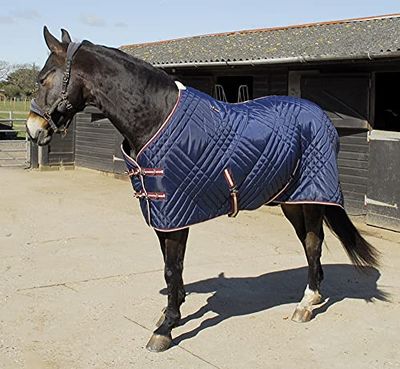 Rhinegold Dallas Chevron Stable Quilt-5/6-Navy