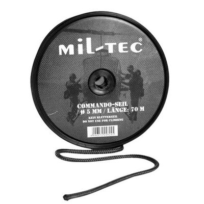 Mil-Tech Unisex – Commando-touw voor volwassenen, 15942002-005, commando-touw, zwart, eenheidsmaat