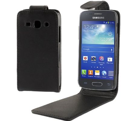 Carcasa de telefono Funda de Cuero Suave Vertical Flip de for Galaxy Ace 3 / S7272 (Negro)