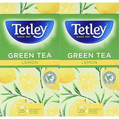Tetley Green Tea with Lemon, Pack of 50