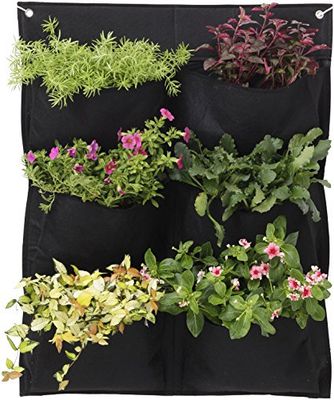Vegtrug FWP10BK Parete in Feltro Planter – Black-p