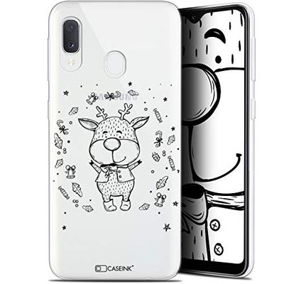 Caseink fodral för Samsung Galaxy A20E (5.8) [gel HD-mönster jul 2017 kollektion sketchy hjort design - mjuk - ultratunn - tryckt i Frankrike]