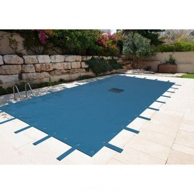 Provence Outillage 2505 Lona retangular piscina de 8 x 14, cor cinzento-azulado