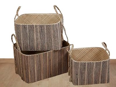 SET 3 CAJAS FIBRAS NATURALES