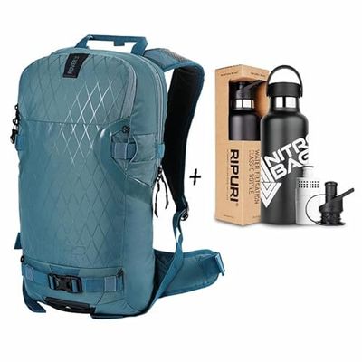 Nitro, Rover Arctic 14-delige set met Ripuri 600 ml fles en filter, snowboardrugzak, tourrugzak, bikerrugzak, 14 liter, Arctic, 14L, Rugzak Rugzak