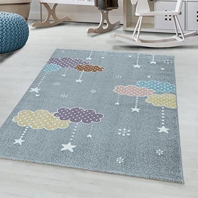 Giantore Alfombra de Pelo Plano para habitación de bebé, Alfombra de Pelo Corto, habitación Infantil