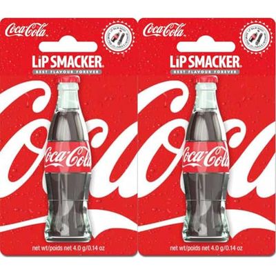Lip Smacker Coca-Cola Bottle Collection, Burrocacao per Labbra al Design e Gusto Coca Cola, Effetto Idratante e Rinfrescante (Confezione da 2)
