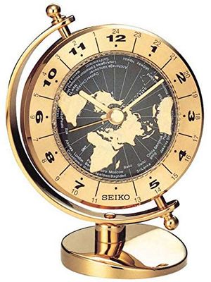 Seiko Relógio unissexo analógico com correia em couro QHG106G, Ouro maciço, Correia