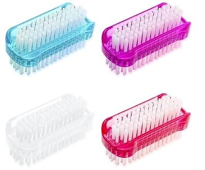 Lot de 4 Brosse à Ongles Double Face, Brosse à Ongle pour les Mains, Brosse Ongle en Plastique pour Nettoyage des Ongles et Mains